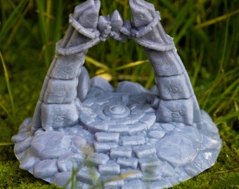 Crystal Portal/Elven Portal/Portal Miniature - Tabletop Terrain | Scatter Terrain | Dungeons and Dragons | Safehold | Portals of Atarien
