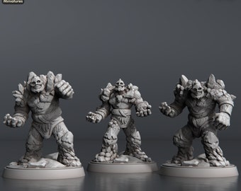 Coal Golem | Rock Golem | Clay Golem | Stone Golem | Frostgrave | 32mm | RPG | Dungeons and Dragons | DnD