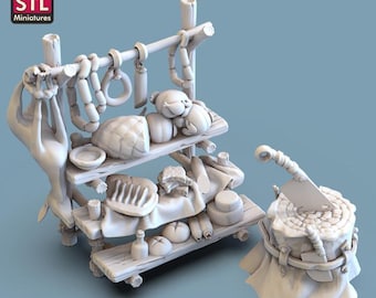 Butcher Props/Meat Stand - Tabletop Terrain | Scatter Terrain | Miniatures Terrain | Dungeons and Dragons | Pathfinder | RPG Terrain
