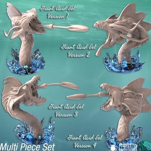 Giant Eel | Sea Monster | Sea Serpent | Ocean Miniature | Water Miniature | Underwater | Dungeons and Dragons Terrain | Sync Ratio Systems
