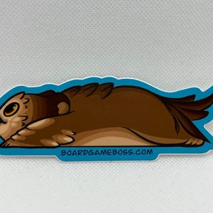 Baby Owlbear Sticker: Dungeons and Dragons Monster Diecut, Owlbear Sploot