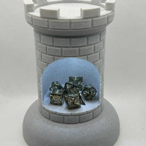 Exhibidor modular iluminado tipo torre - Exhibidor para dados o miniaturas de convenciones o mesas - Almacenamiento de dados