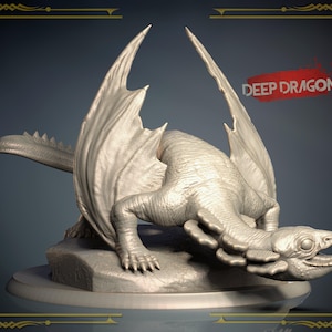 Miniature de dragon des profondeurs | Ménagerie de dragons | Dragon antique | Dragon adulte | Jeune dragon | Donjons et dragons | Grande | Énorme | Gargantuesque