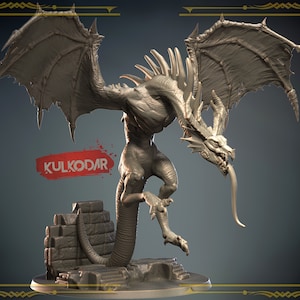 Wyvern Miniature Set 2 | Dragon Menagerie | Ancient Wyvern | Adult Wyvern | Young Wyvern | Dungeons and Dragons | Large | Huge | Gargantuan