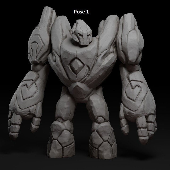 Stone Golem/stone Guardian/earth Elemental - Tabletop Terrain