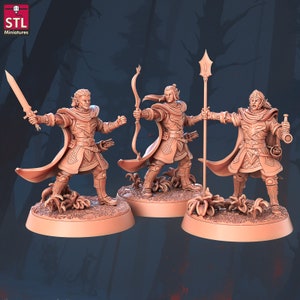 Elf War Camp Set: ABS-Like Resin Miniatures for D&D, 32mm, Pathfinder