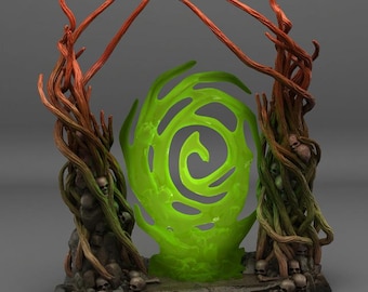 Dark Forest Portal | Forest | RESIN | Fantasy | DnD | RPG | Tabletop Gaming | Noble Elf Scatter Terrain | D&D | Castle Village City Tavern
