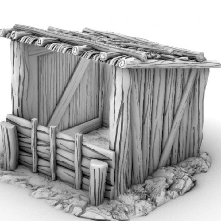 Small Stable Medieval Scatter Terrain | Dungeons and Dragons DnD D&D Miniature Terrain Fantasy City Castle Tavern Farm Village