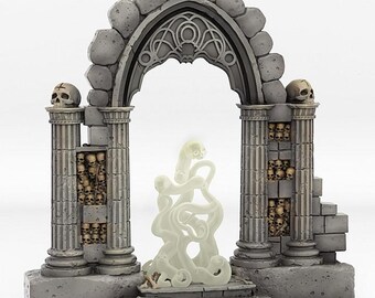 Catacomb Portal | Forest | RESIN | Fantasy | DnD | RPG | Tabletop Gaming | Noble Elf Scatter Terrain | D&D | Castle Village City Tavern