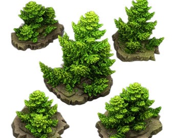 Ancient Pine Set | Forest | RESIN | Fantasy | DnD | RPG | Tabletop Gaming | Tree Scatter Terrain | D&D | Castle Village City Tavern Swamp