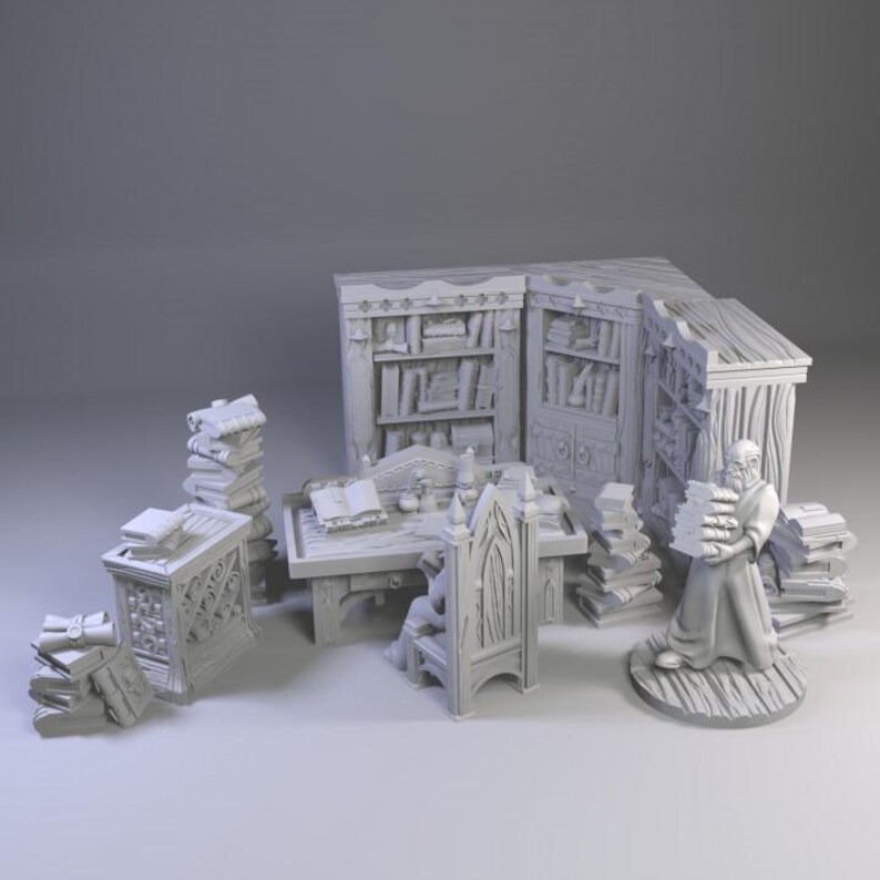 Dnd Library Small Medieval Library Reading Corner L Merchant Shop Dungeons & Dragons ...