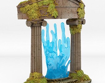 Ancient Greek Portal | Forest | RESIN | Fantasy | DnD | RPG | Tabletop Gaming | Noble Elf Scatter Terrain | D&D | Castle Village City Tavern