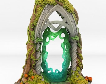 Ancient Elven Portal | Forest | RESIN | Fantasy | DnD | RPG | Tabletop Gaming | Noble Elf Scatter Terrain | D&D | Castle Village City Tavern