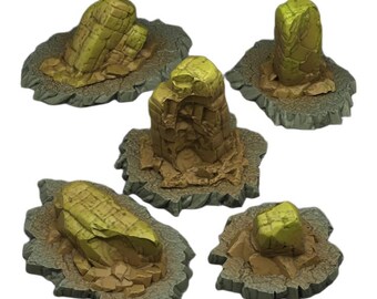 Ancient Jungle Ruins Set | Forest |  | RESIN | Fantasy | DnD | RPG | Tabletop Gaming Swamp Scatter Terrain | D&D |  Village City Tavern