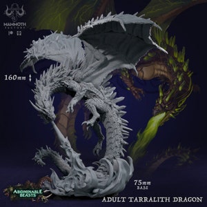 Adult Tarralith Dragon |  D&D 5e | Dungeons and Dragons | Fantasy | RPG | Tabletop Games | Monster | 28mm | Resin | Mammoth Factory
