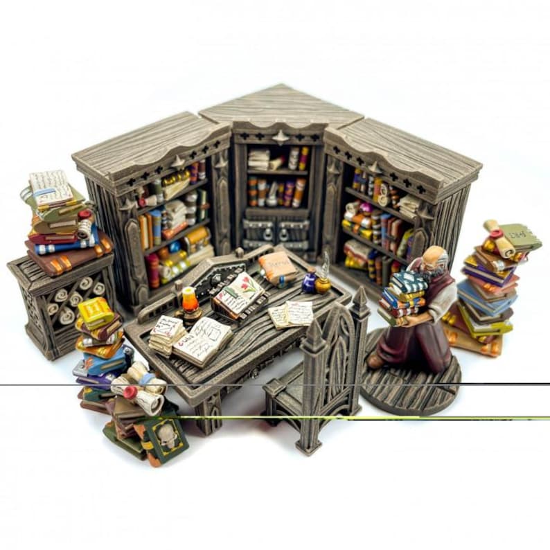Dnd Library Small Medieval Library Reading Corner L Merchant Shop Dungeons & Dragons ...