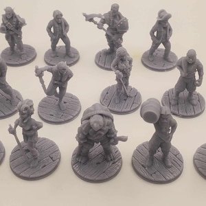 13 Pirates and crew miniatures SET 2 | Dungeons & Dragons | Pathfinder | TTRPG | 28mm Miniature | Sea | Ship | Dock | FANTASY | Sea | DnD
