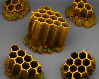Ancient Giant Wasp Hive Set | Forest |  | RESIN | Fantasy | DnD | RPG | Tabletop Gaming Swamp Scatter Terrain | D&D |  Village City Tavern