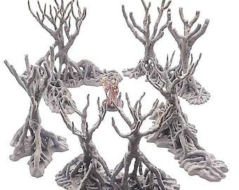 Mangrove Trees Set of 5 | Terrain | Dungeons & Dragons | Pathfinder | TTRPG | 28mm Miniature | 3D printed | Ocean | FANTASY | Trees  | DnD