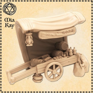 Fancy Carriage  |  D&D 5e | Dungeons and Dragons | Pathfinder | Fantasy RPG Tabletop Games | Scatter Terrain | Market | Wizard | Inn Village
