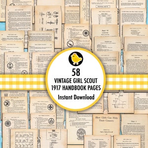 Manual, Girl Scout Ephemera, Insignias de Girl Scout, Papel de Girl Scout, Girl Scout Vintage, Libro de Girl Scouts