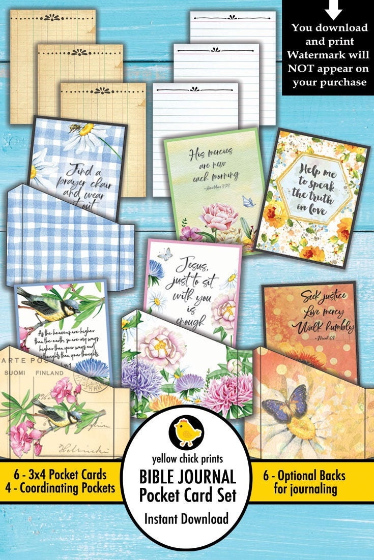 Bible Journal Loaded Envelope Bible Verse Cards Junk Journal Pockets