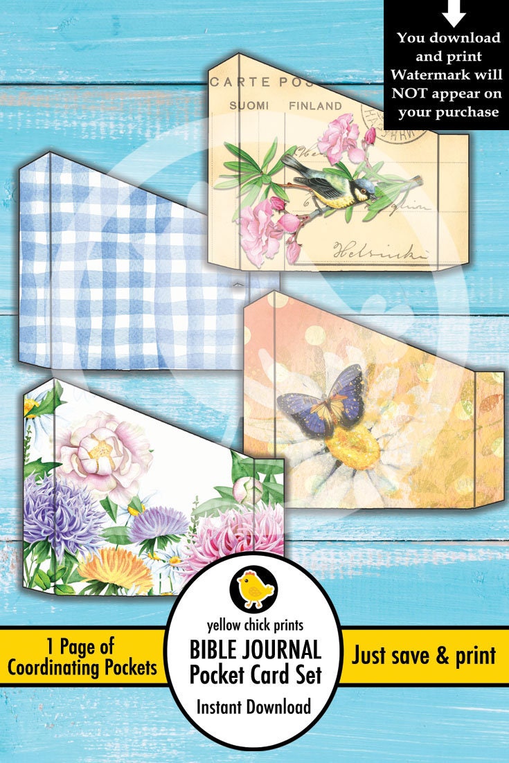 Bible Journal Loaded Envelope Bible Verse Cards Junk Journal Pockets