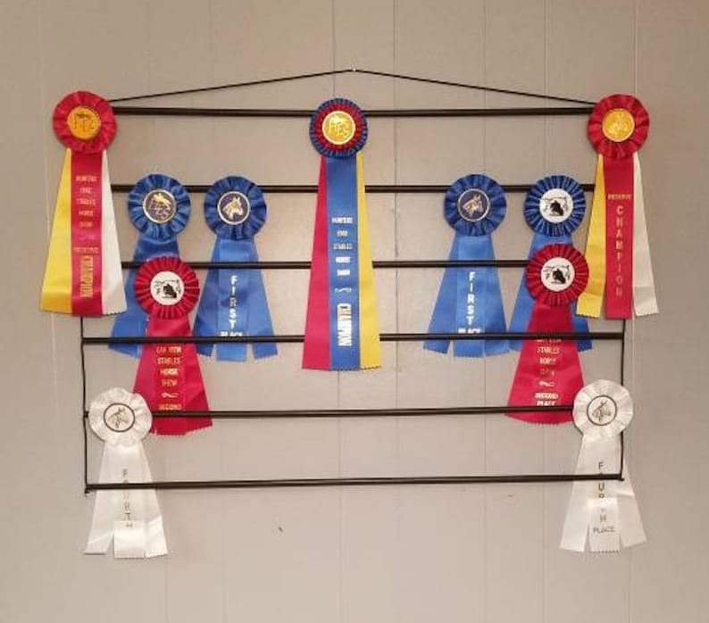 Horse Show Award Ribbon Holder holds 54 ribbons Equestrian Etsy