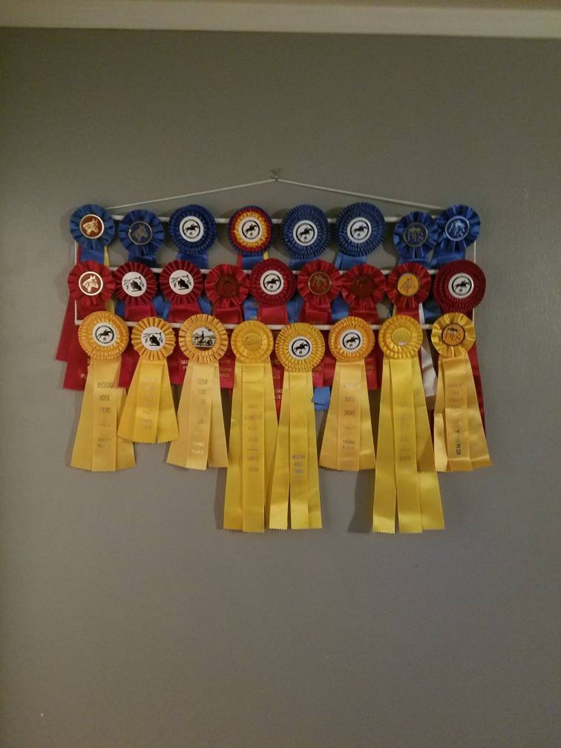 Easy Horse Show Award Ribbon Display Equestrian Hunter Etsy