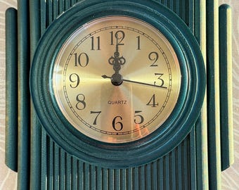 Stunning Rare Citizen Postmodern Pendulum Desk Clock Neo Art Deco