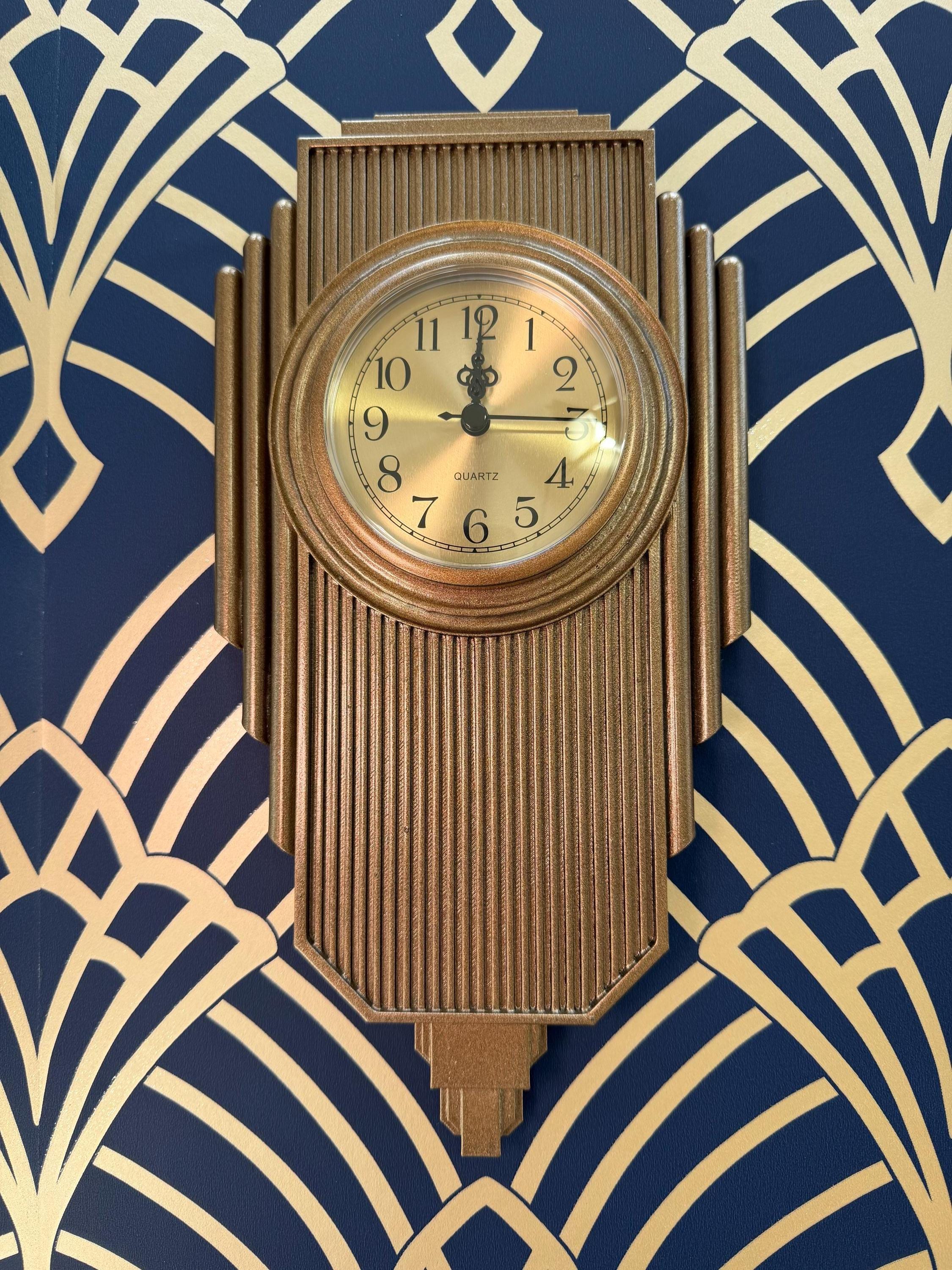 1920s Art Deco Inspired Linear Wall Clock, Handcrafted, Limited Run - Etsy
