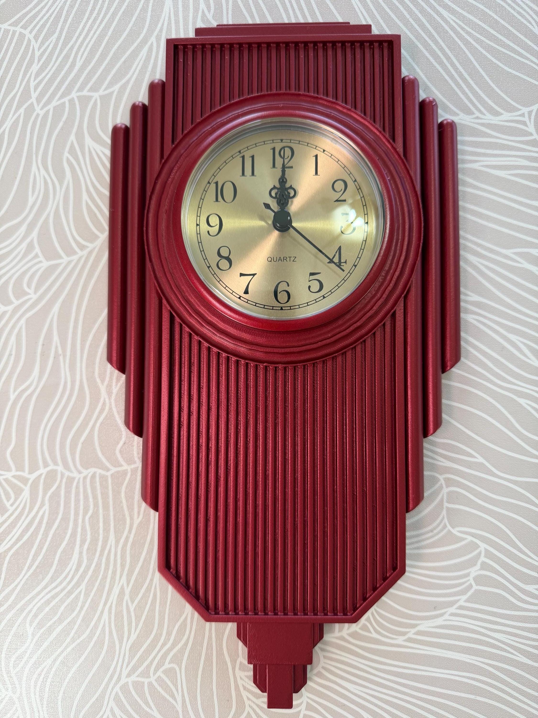 1920s Art Deco Inspired Linear Wall Clock, Handcrafted, Limited Run - Etsy