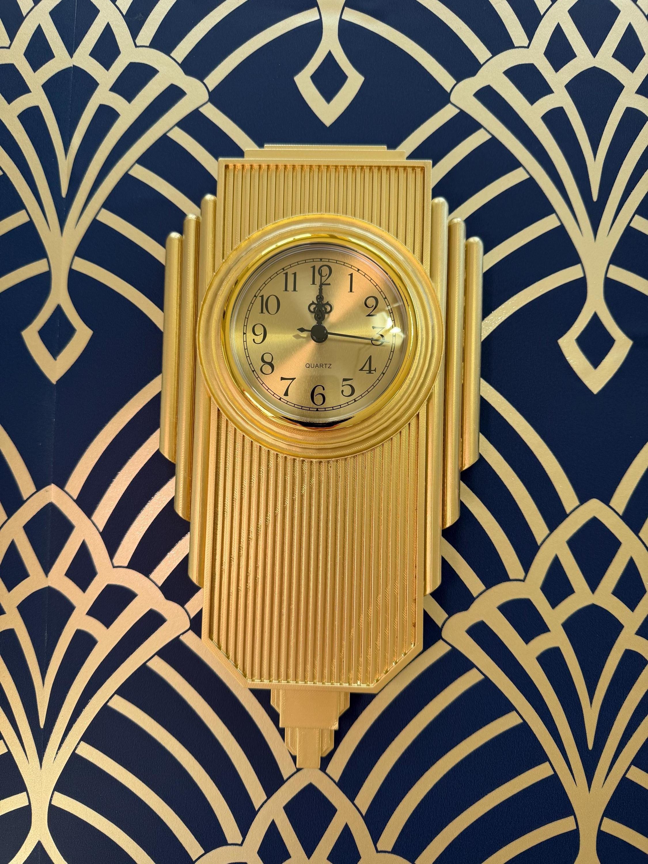 1920s Art Deco Inspired Linear Wall Clock, Handcrafted, Limited Run - Etsy
