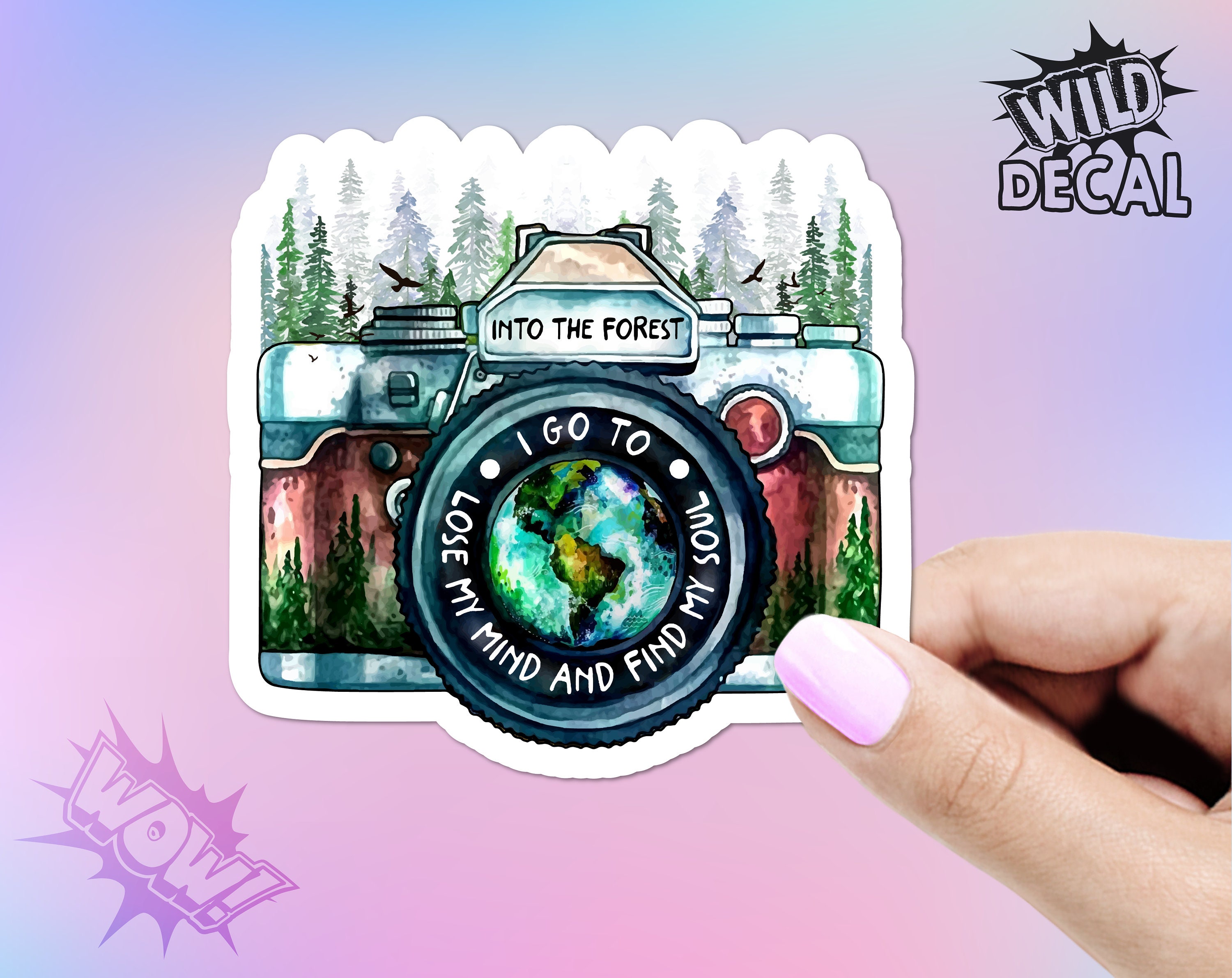 WATERPROOF Sticker, Camera Vinyl Sticker, Shoot Sticker, Travel Stick…