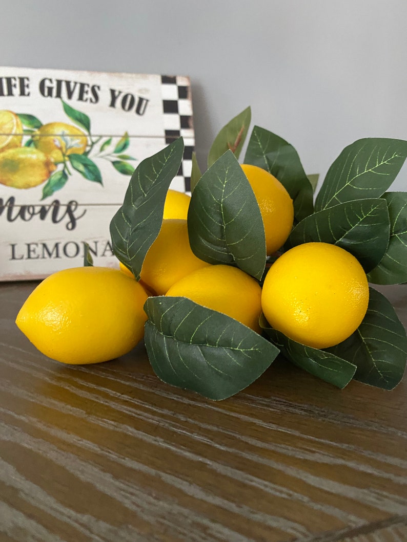 Mini Wreath Kit, Lemon Welcome Wreath, When Life Gives You Lemons, Farmhouse Wreath Inside, Fruit Wreath image 8