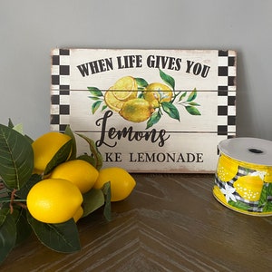 Mini Wreath Kit, Lemon Welcome Wreath, When Life Gives You Lemons, Farmhouse Wreath Inside, Fruit Wreath image 9