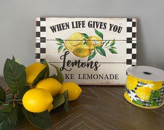 Mini Wreath Kit, Lemon Welcome Wreath, When Life Gives You Lemons, Farmhouse Wreath Inside, Fruit Wreath