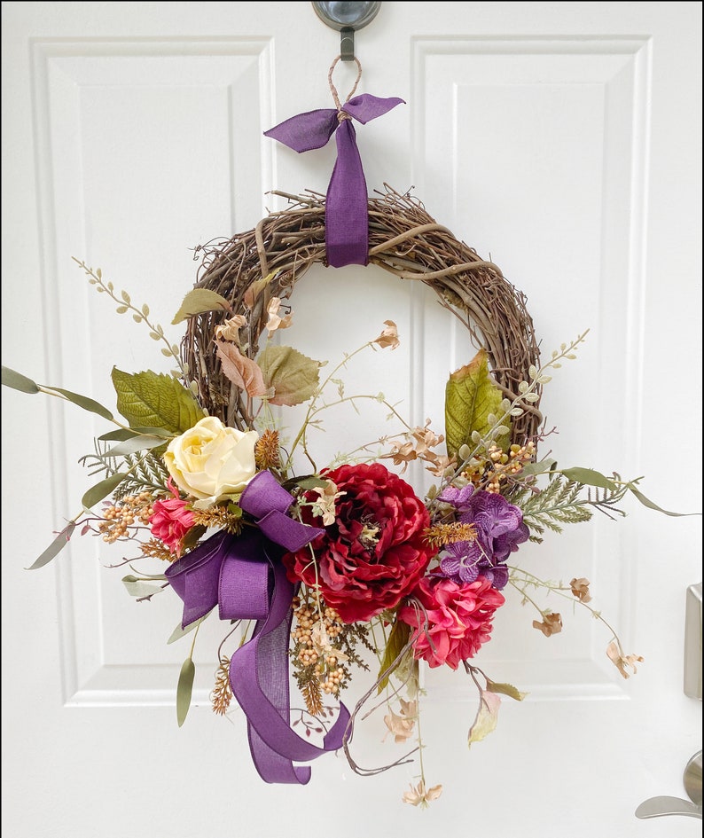 DIY Wreath Kit, Fall Grapevine Wreath Kit, Complete Wreath Kit, Elegant Fall Wreath image 2