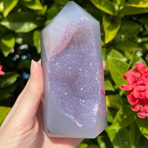 Agate Druzy Tower | Agate Geode Point