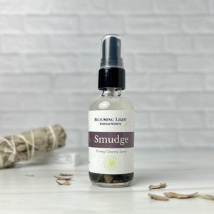 Crystal Infused Smudge Spray: Sage Essential Oils, Energy Clearing