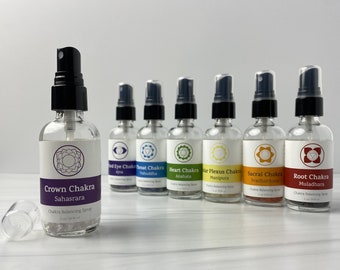 Chakra Spray | Healing balance crystal infused aromatherapy spray make a perfect room spray or body mist for any meditation or yoga practice