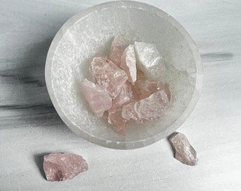 Rose Quartz raw crystals bulk | These small healing crystals work great for crystal grids, crystal decor, or used in crystal candles