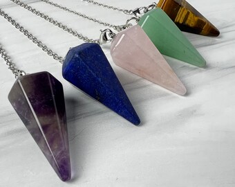 Crystal pendulum | Healing crystals for divination tools and altar supplies