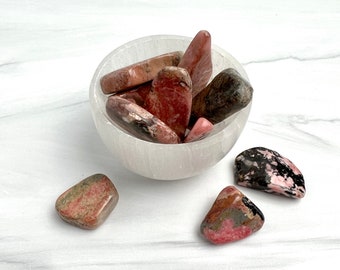 Rhodonite tumbled  crystals | Healing stones for self love