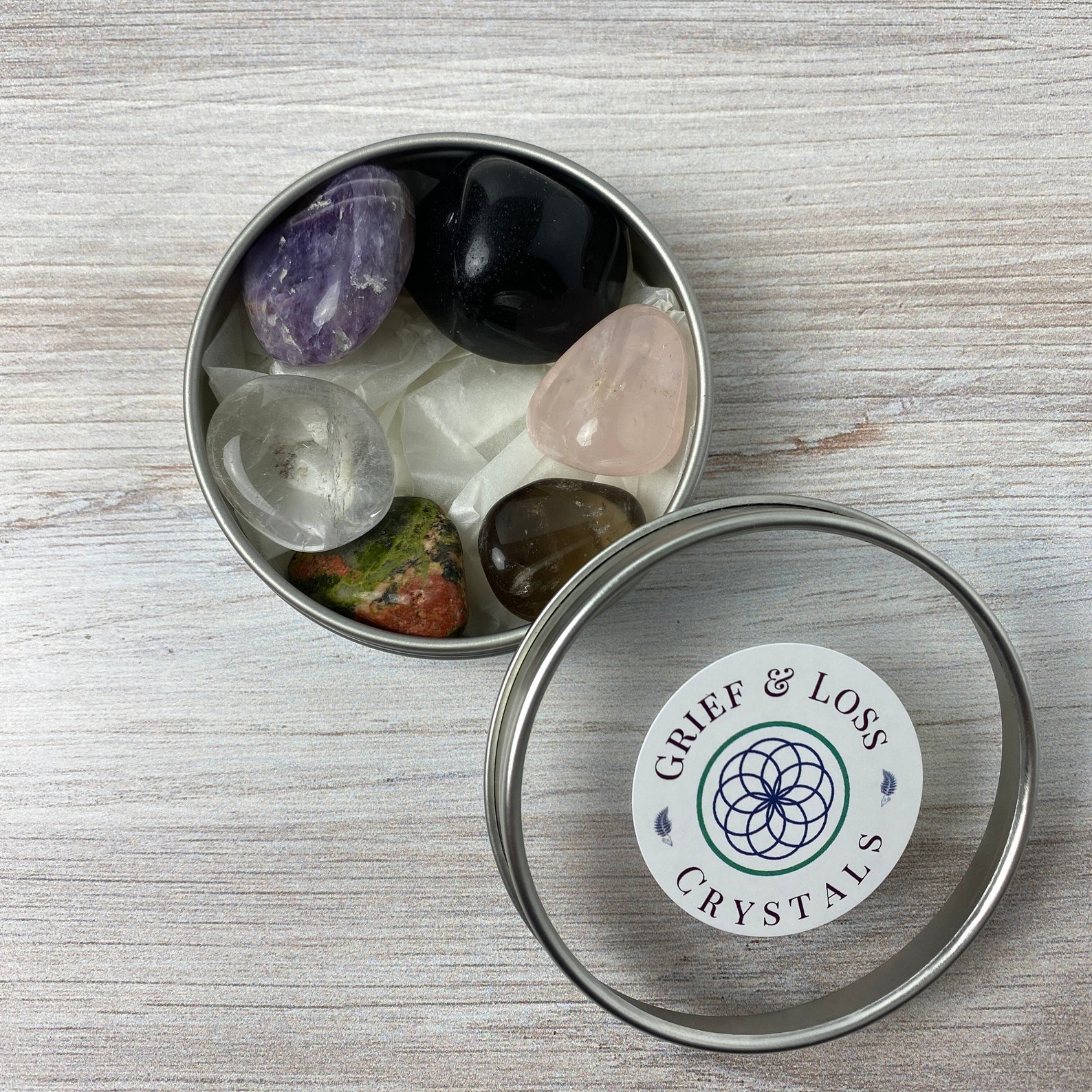 Grief crystals set beginner crystal kit of healing crystals Etsy