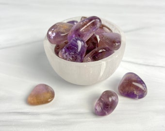 Ametrine tumbled crystals |  Healing stones for mental clarity and stress relief