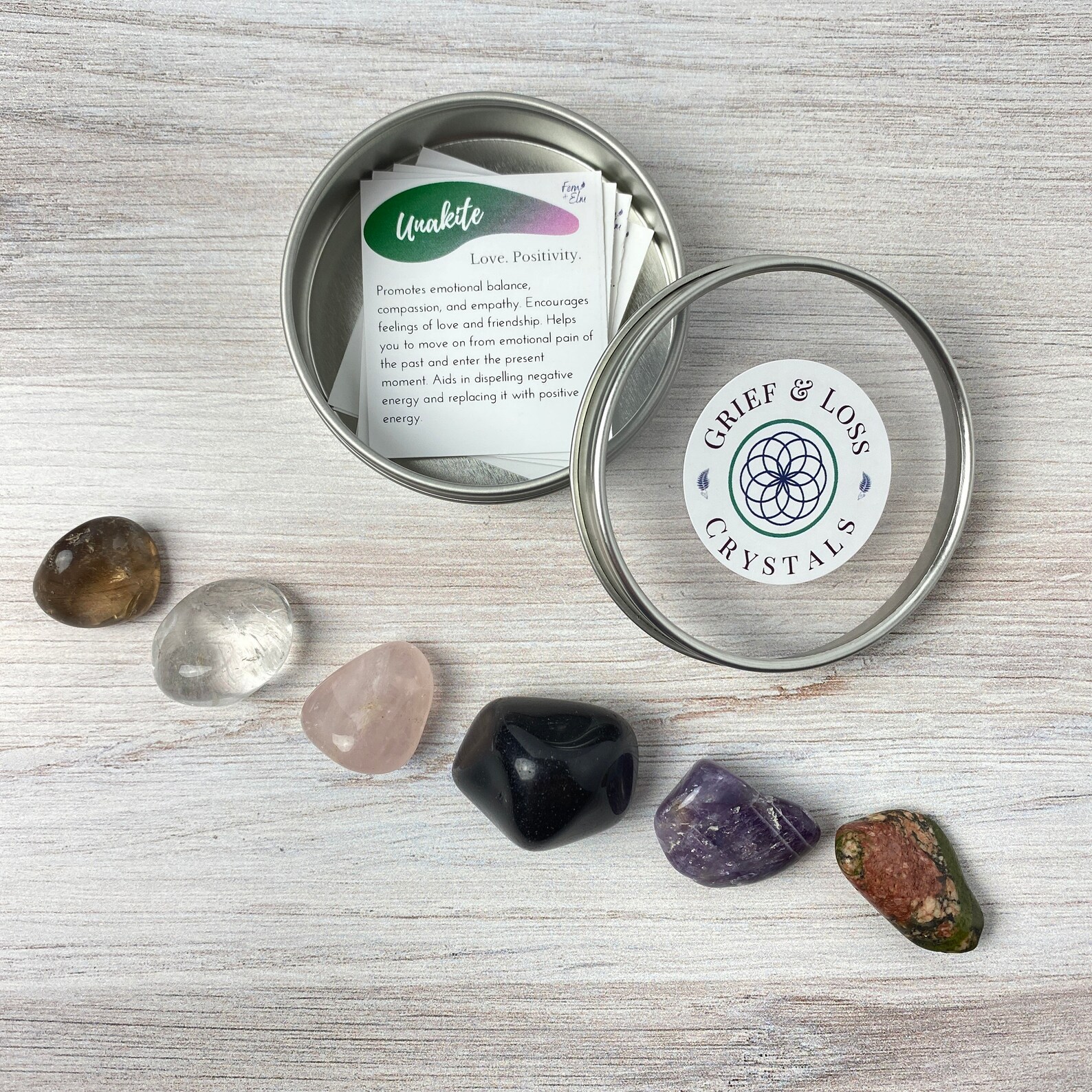 Grief crystals set beginner crystal kit of healing crystals Etsy