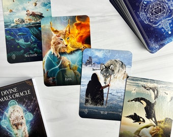 Divine Animals Oracle Deck | This oracle cards deck has 44 oracle cards and guidebook