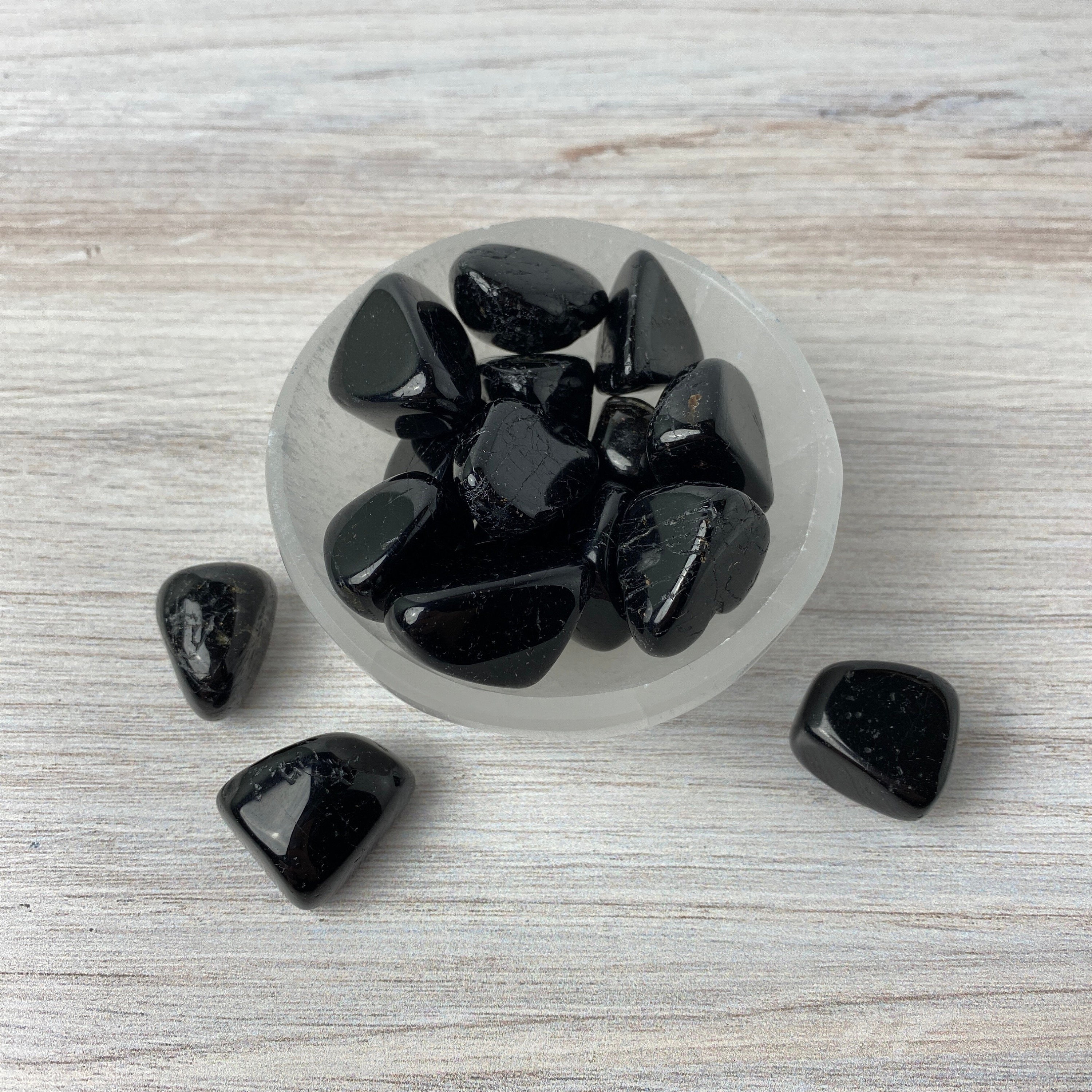 Black Tourmaline Tumbled Crystals Healing Crystals for Etsy