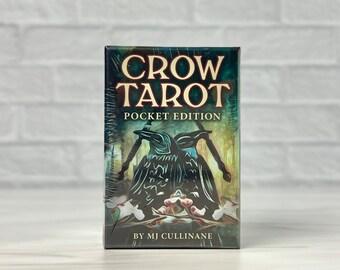 Crow Tarot Pocket Edition, travel sized tarot cards | This tarot card deck has 50 cards and guidebook